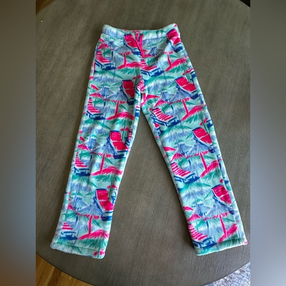 Vineyard Vines Pink and Blue Fleece medium 10-12 girls Pants